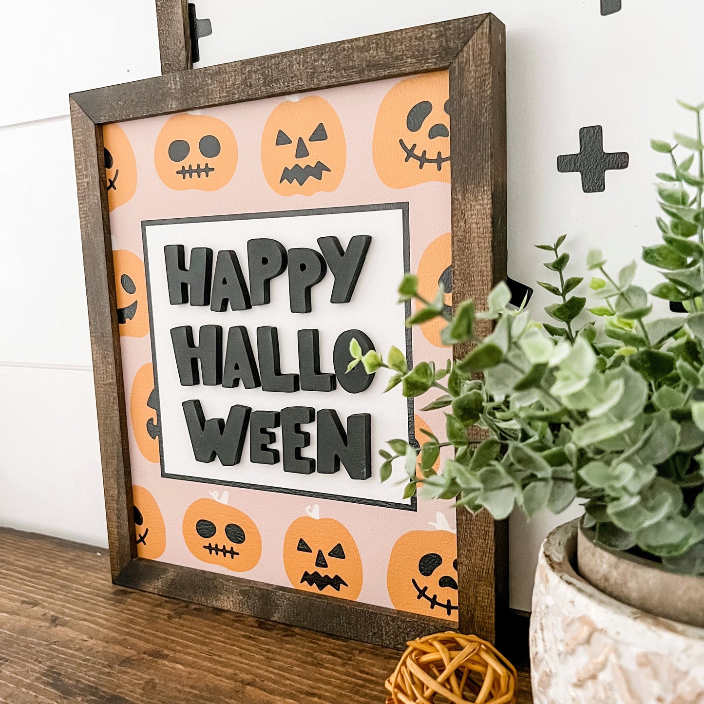 Happy Halloween Wood Sign