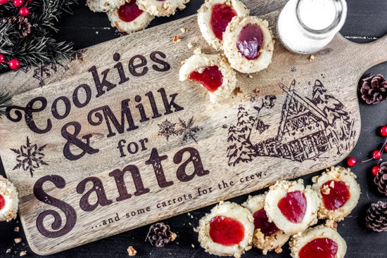 Milk & Cookies for Santa Cutting Board