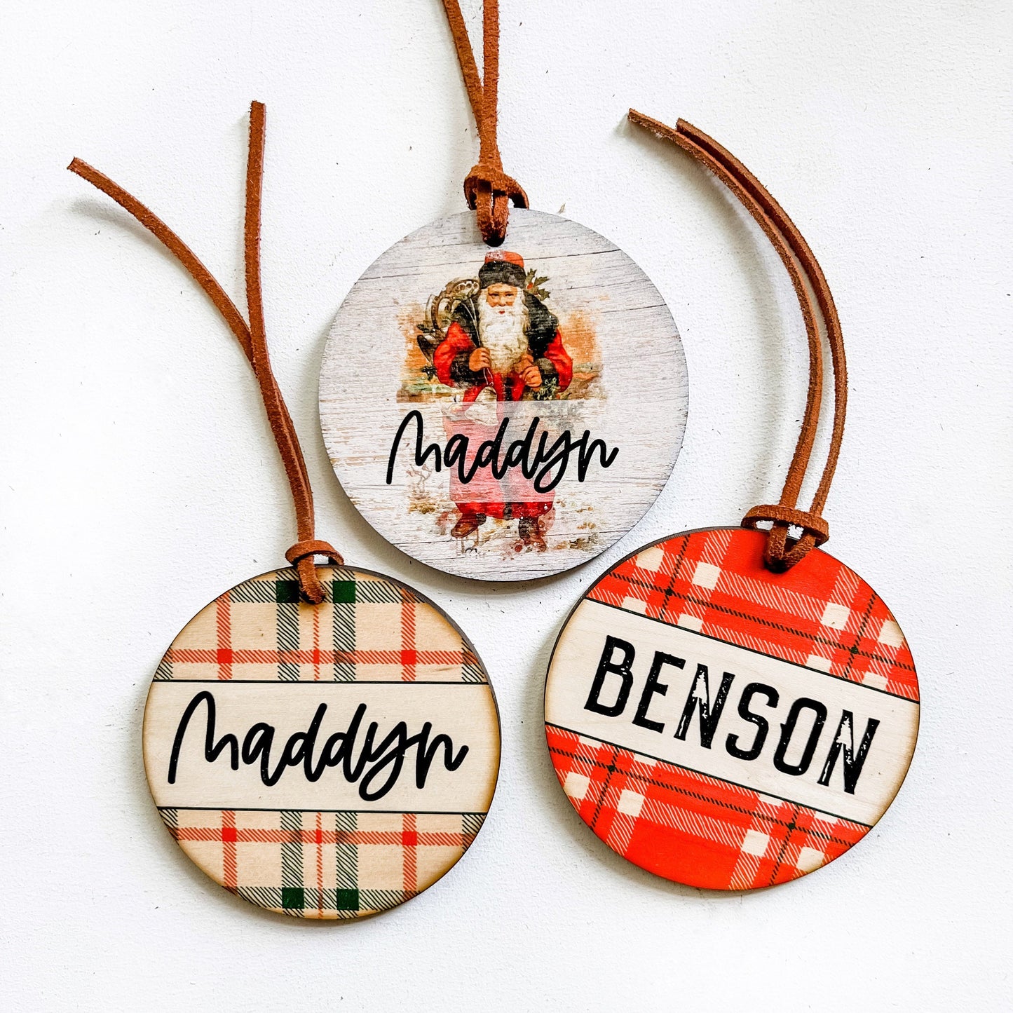 Round Christmas Stocking Tags