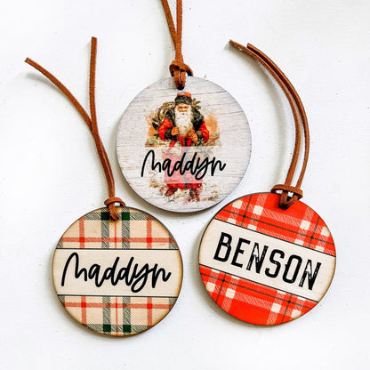 Round Christmas Stocking Tags