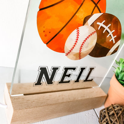 Sports Theme Personalized Nightlight