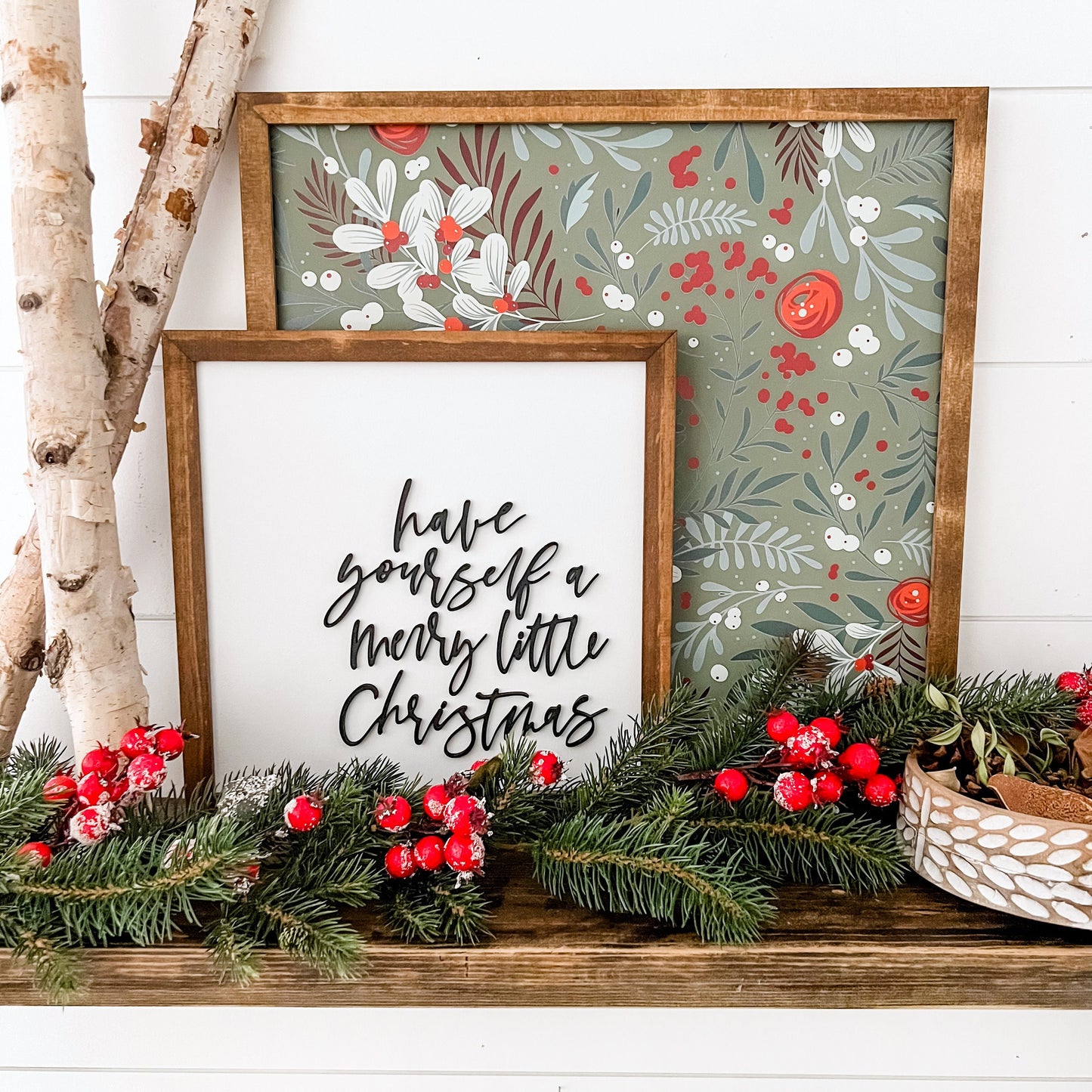 Have Yourself a Merry Little Christmas Square Wood Sign