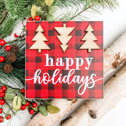 Christmas Mini Tiered Tray Sign