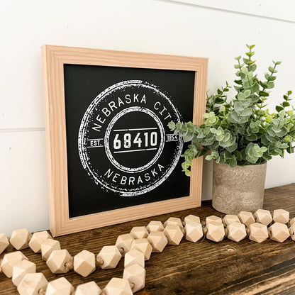 Custom Vintage Stamp Postal Code Sign