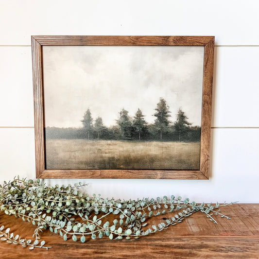 Rustic Tree Landscape Art Print