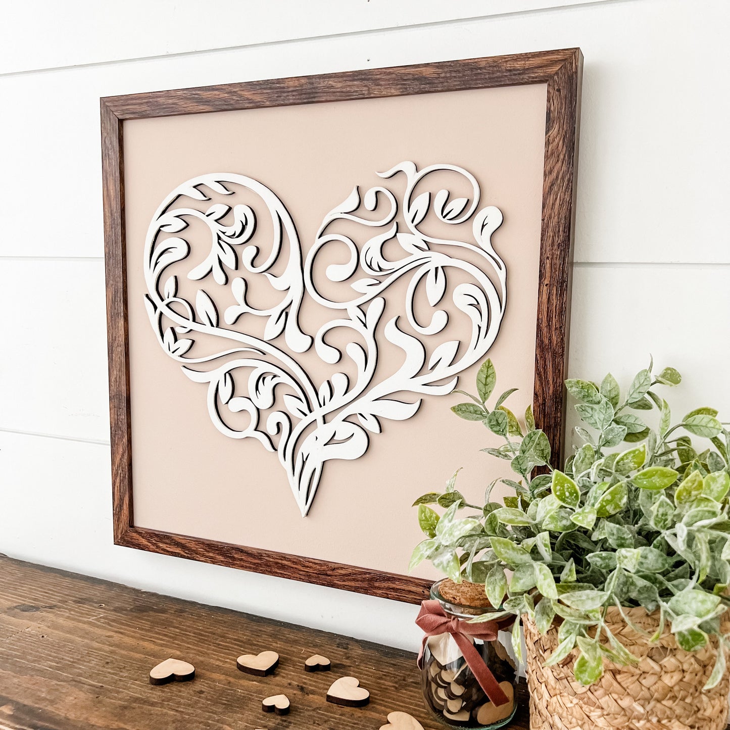 Valentines Day Laser Cut Heart Sign