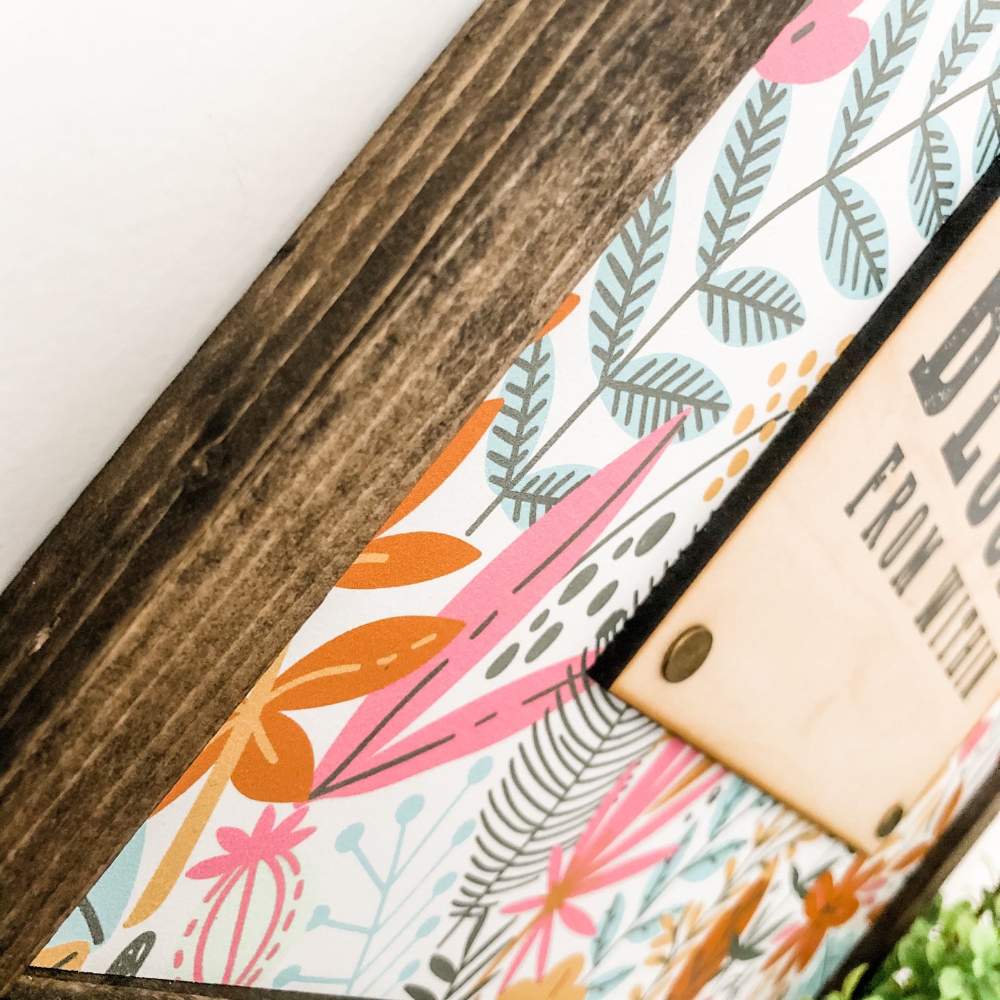 Happiness Blooms Within Spring Wood Sign