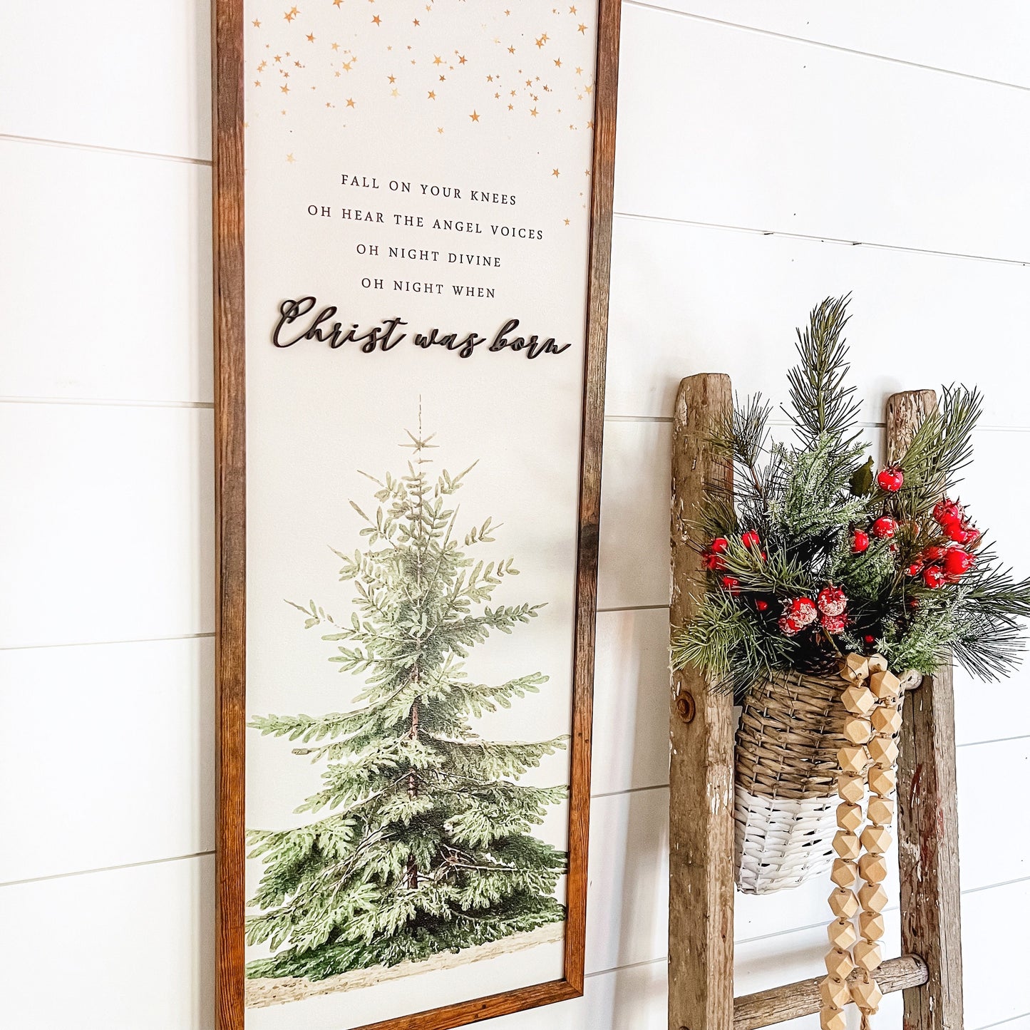 Christ Was Born Christmas Sign