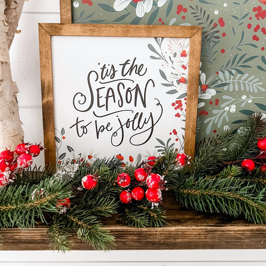 Christmas Wood Sign with Holiday Saying