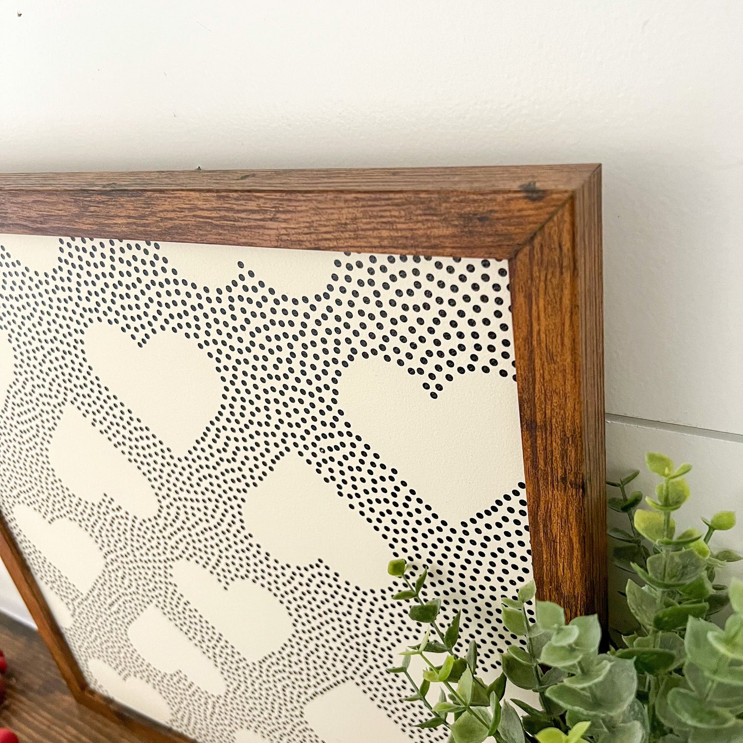 Polka Dot Heart Background Layering Sign