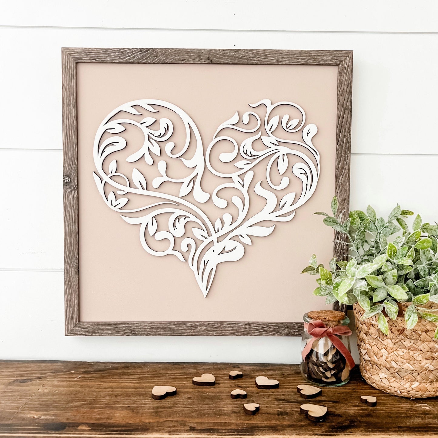 Valentines Day Laser Cut Heart Sign