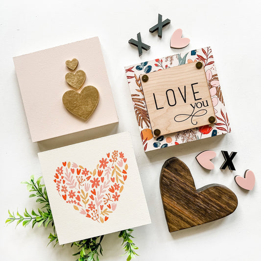 Valentines Day Mini Tiered Tray Signs