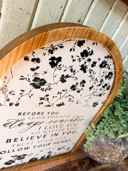 Before You Leave This Home Framed Arch Print