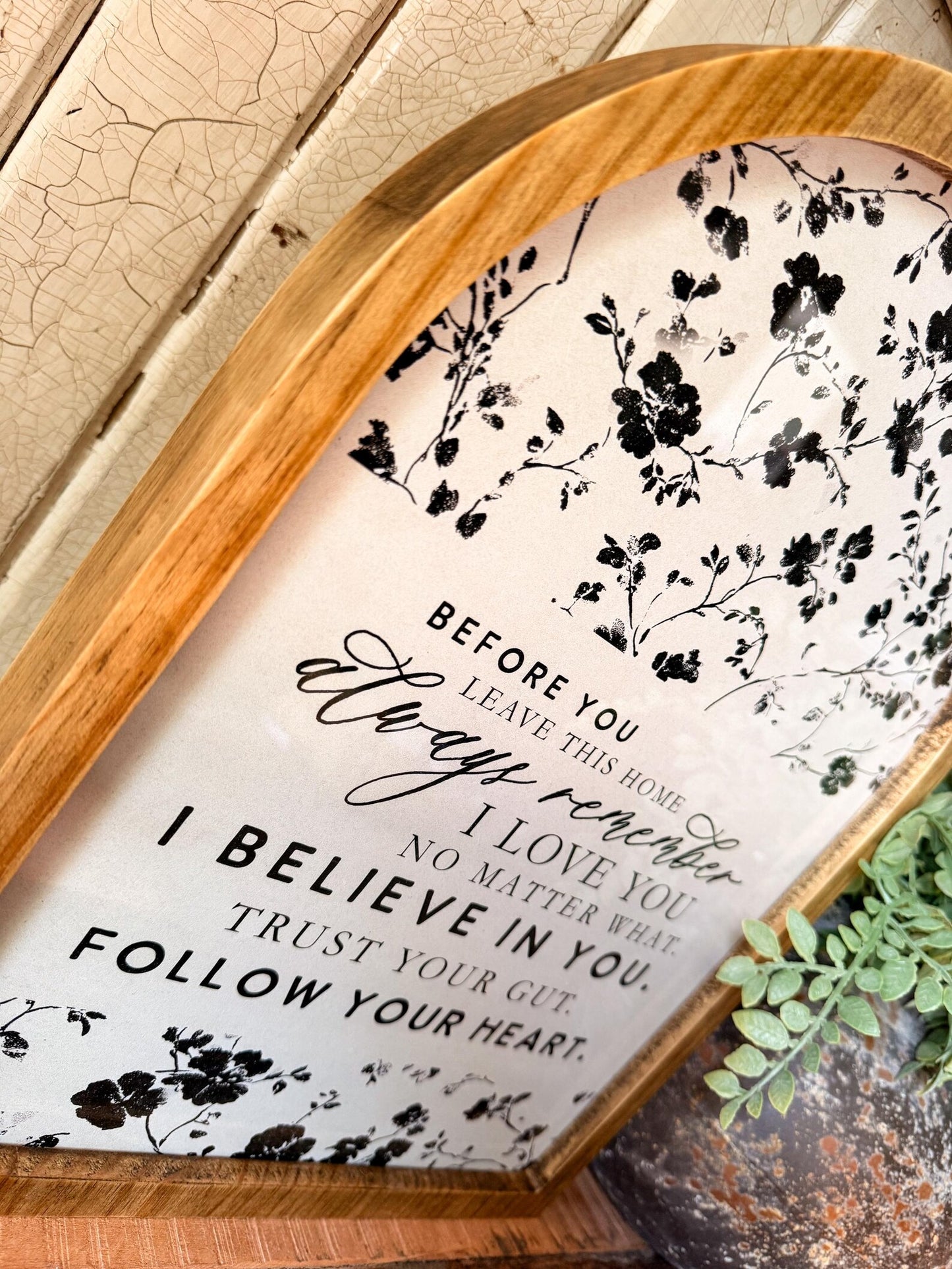 Before You Leave This Home Framed Arch Print