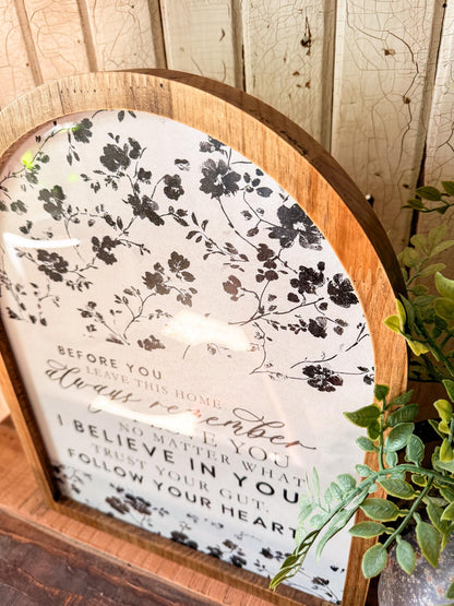 Before You Leave This Home Framed Arch Print