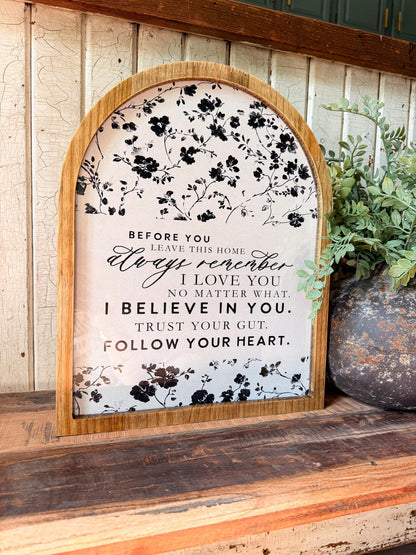 Before You Leave This Home Framed Arch Print