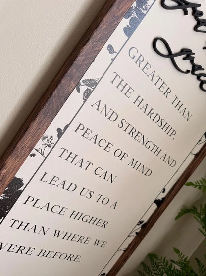 God Extends Grace Inspirational Quote Wood Sign