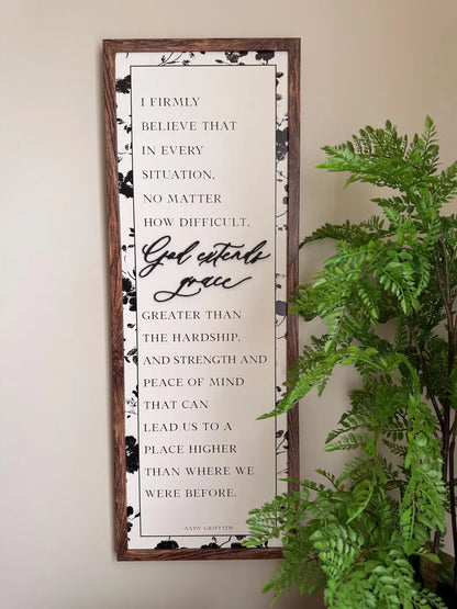 God Extends Grace Inspirational Quote Wood Sign