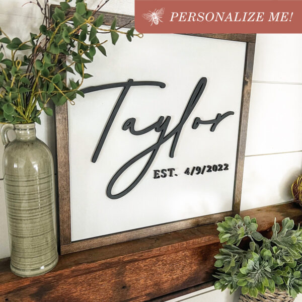 Custom Name - Square Sign