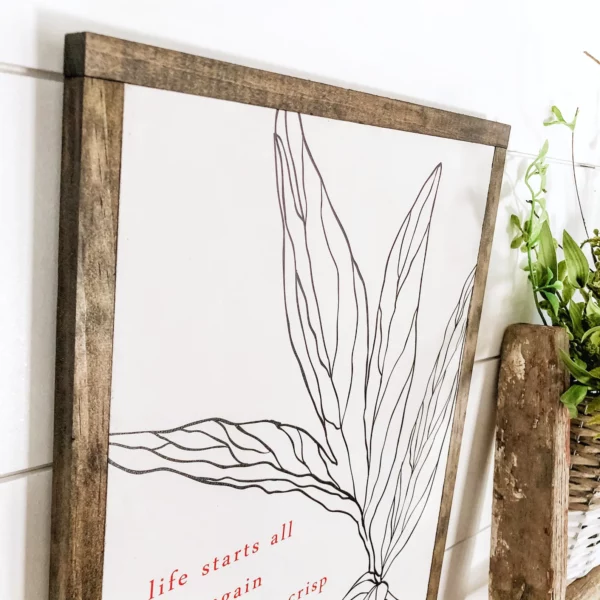 Fall Leaf Inspirational Quote Sign - Image 3