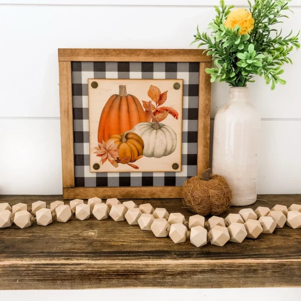 Fall Plaid Pumpkin Sign