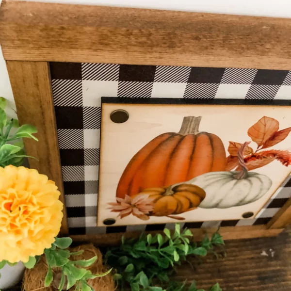 Fall Plaid Pumpkin Sign - Image 4