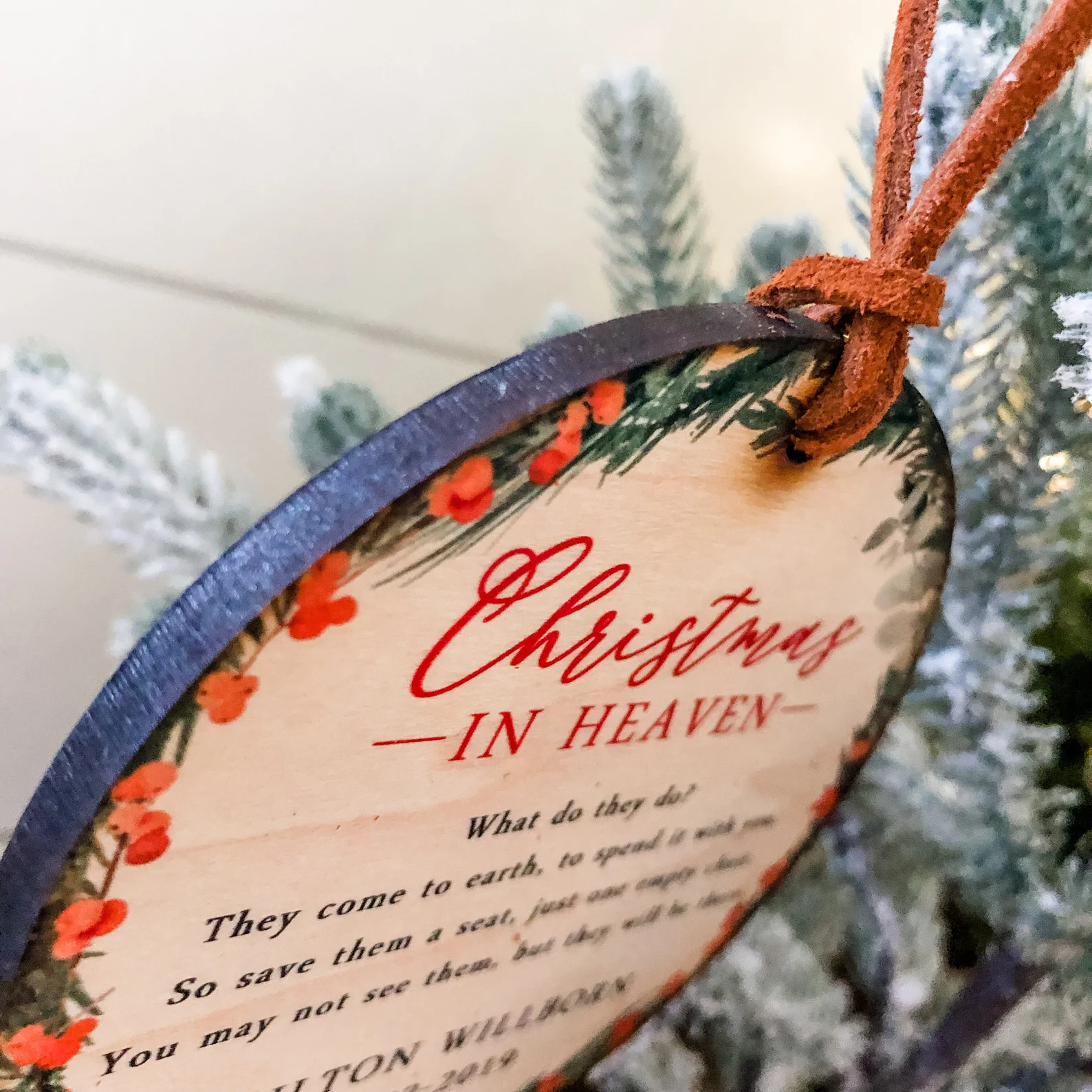 Christmas in Heaven Memorial Ornament – WillowBee Signs