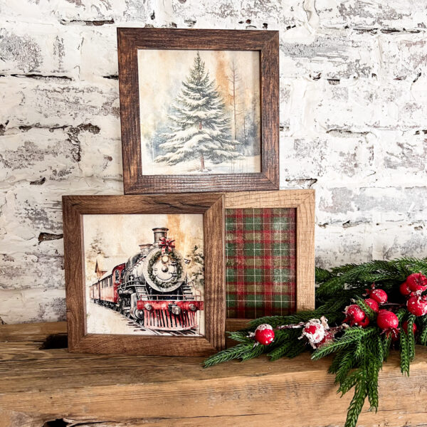 Mini Christmas Prints Wood Sign