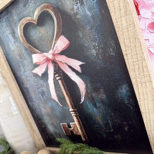 Gold Key-Pink Bow Valentines Day Sign - Image 7