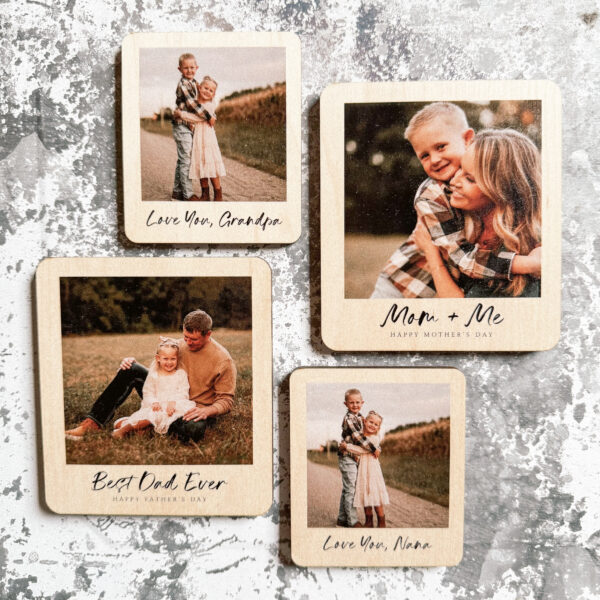 Custom Photo Magnet on Wood