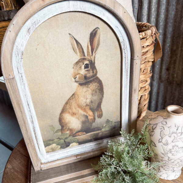 18" Arched Vintage Rabbit Frame - Image 2