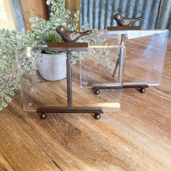 Bronze Bird Picture Easel