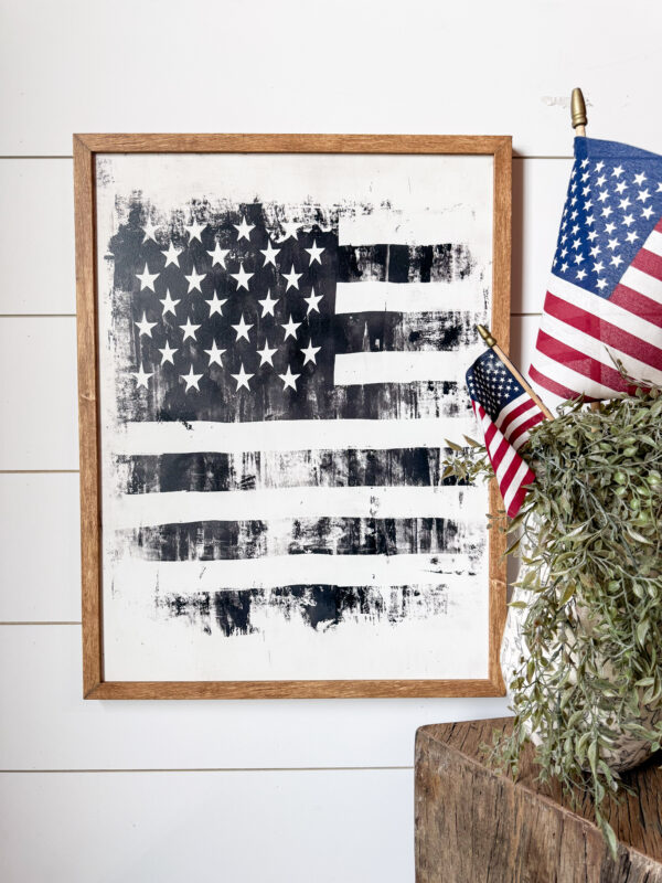Black/White Vintage Flag Art Print