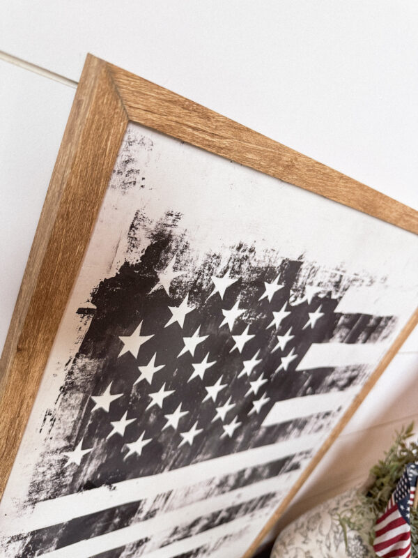 Black/White Vintage Flag Art Print - Image 4