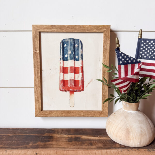 American Flag Popsicle Vintage Art Print - Image 3