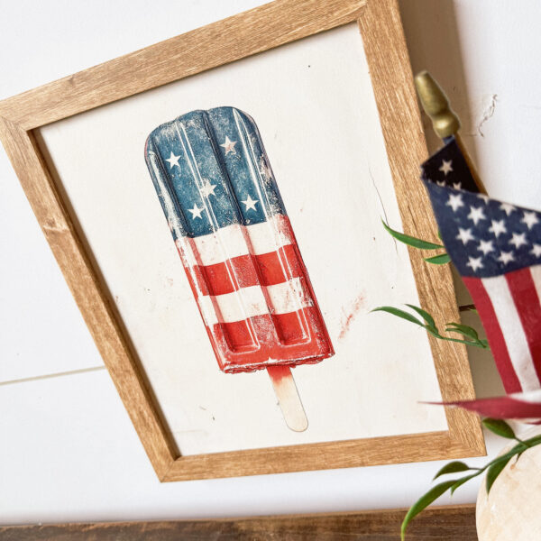 American Flag Popsicle Vintage Art Print - Image 2