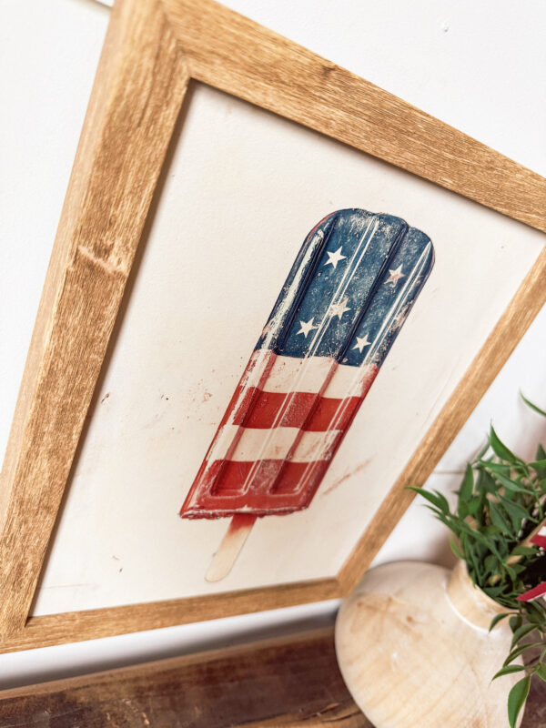 American Flag Popsicle Vintage Art Print - Image 5