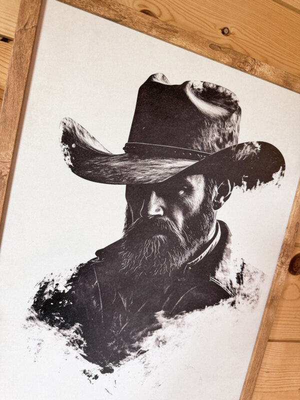 Cowboy Black/White Art Print - Image 6