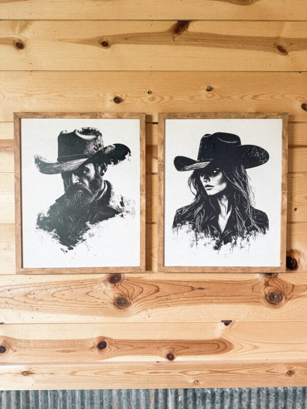 Cowboy Black/White Art Print - Image 5